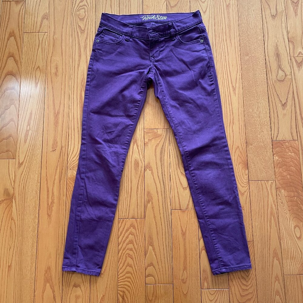 Old Navy Purple Rockstar Jeans - Size 4